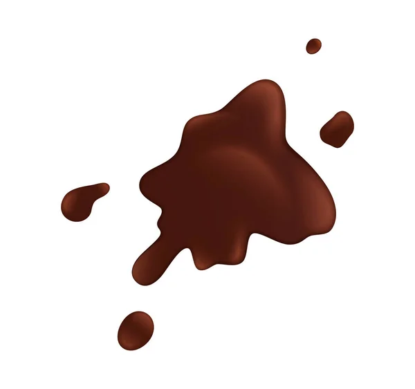 Blood Splatters Blots Drips Realistic Composition Brown Liquid Blank Background — Stock Vector