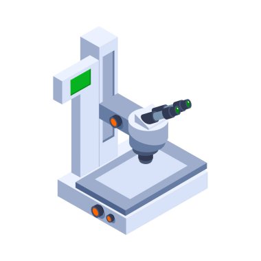 Teknoloji ve bilim tarafından izole edilmiş ikon vektör illüstrasyonuyla yarı doktor üretim izometrik bileşimi
