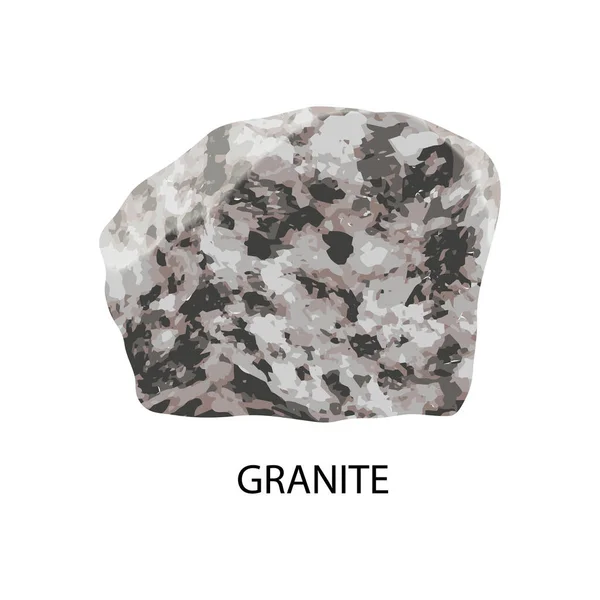 Composición Mineral Piedra Coloreada Realista Con Imagen Aislada Ilustración Vectorial — Vector de stock