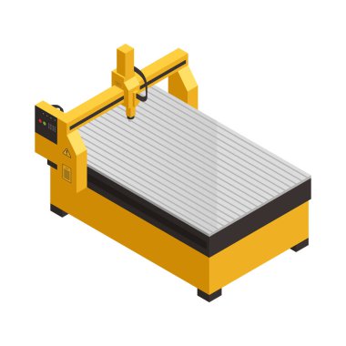 Boş arkaplan çizimi üzerinde fabrika biriminin izole edilmiş ikonu ile endüstriyel makineler bileşimi