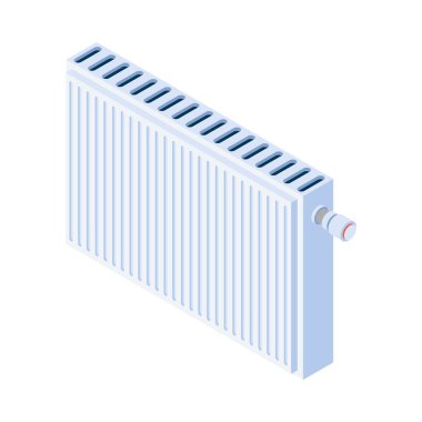 Boş arkaplan vektör illüstrasyonunda ev içi uygulamanın izole edilmiş ikonlu izometrik bileşimi