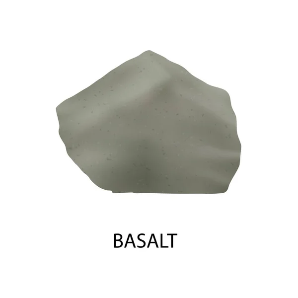 Composição Mineral Pedra Colorida Realista Com Imagem Isolada Ilustração Vetorial — Vetor de Stock