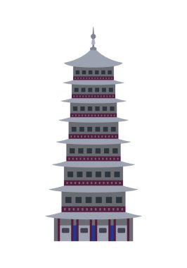 Boş arkaplan illüstrasyonunda izole edilmiş ikonla Güney Kore turizm seyahat bileşimi