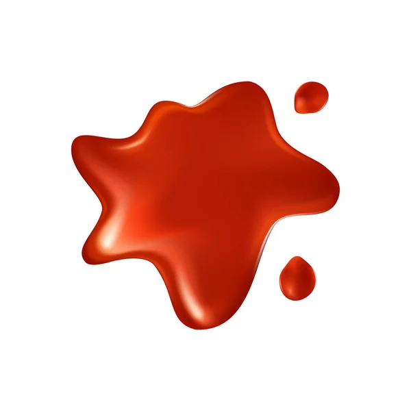 Jus Tomate Éclaboussure Sauce Sur Fond Blanc Illustration Vectorielle Réaliste — Image vectorielle
