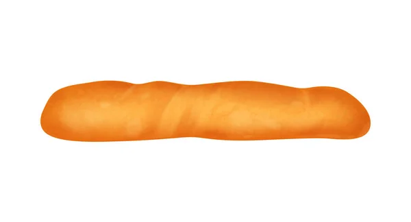 Realistic French Wheat Baguette Icon White Background Vector Illustration — Διανυσματικό Αρχείο