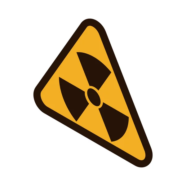 Radiation Hazard Sign Isometric Icon Vector Illustration — Vetor de Stock