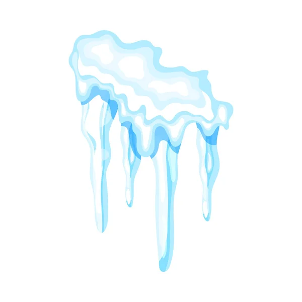 Winter Landscaping Isometric Icon Icicles Vector Illustration — Διανυσματικό Αρχείο