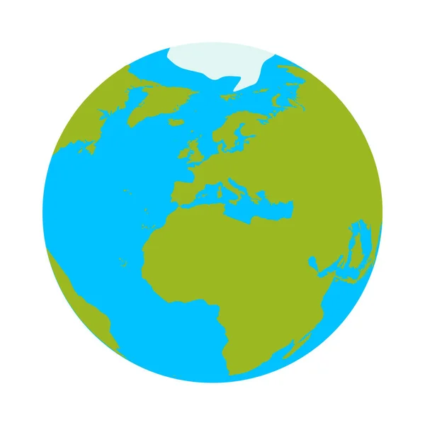 Earth Globe Isometric Icon White Background Vector Illustration — Vettoriale Stock