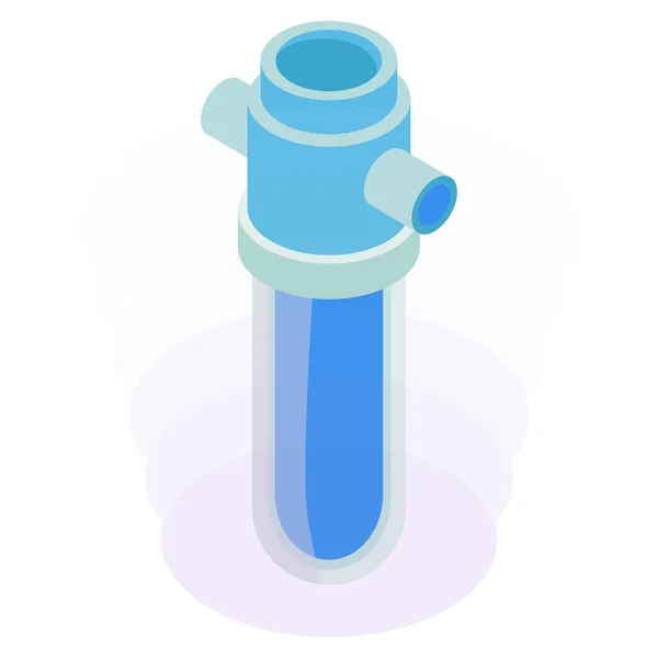 Isometric Test Tube Liquid Vector Illustration — Stockvector