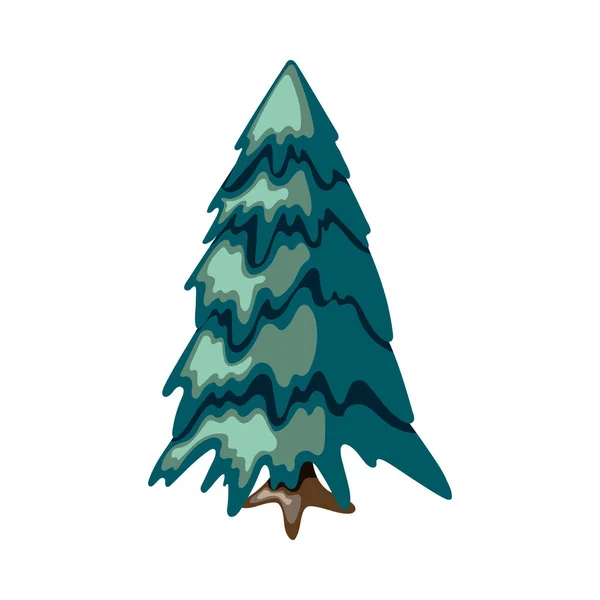 Isometric Fir Tree Icon White Background Vector Illustration — Stockvector
