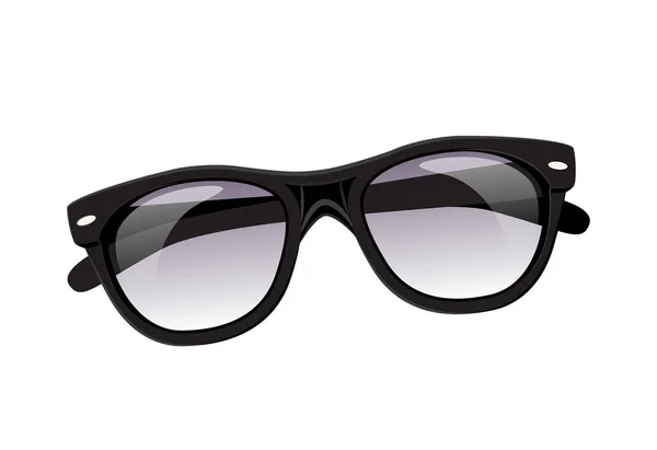 Realistic Male Glasses Black Frames Vector Illustration — 图库矢量图片