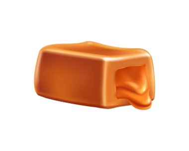 Peanut realistic composition with isolated image of butter spread melted roasted nuts on blank background vector illustration