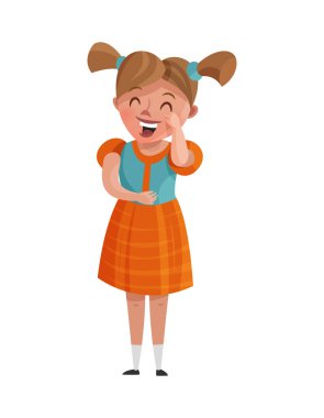 Laughing funny joke people composition with cartoon style doodle character of laughing person on blank background vector illustration