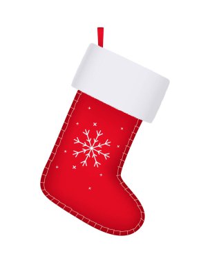 Christmas realistic composition with isolated image of holiday accessory decoration on blank background vector illustration