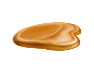 Peanut realistic composition with isolated image of butter spread melted roasted nuts on blank background vector illustration