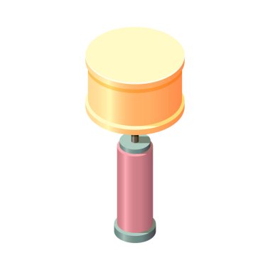 Isometric composition of icons with goods from flea market isolated on blank background vector illustration