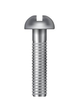 Metal screws bolts nails plates realistic composition with isolated top view image of iron hardware vector illustration