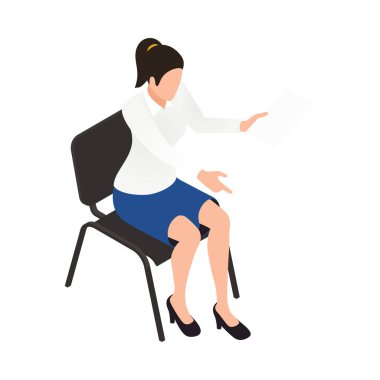 Investment funding isometric icons composition with isolated human character of bank worker vector illustration