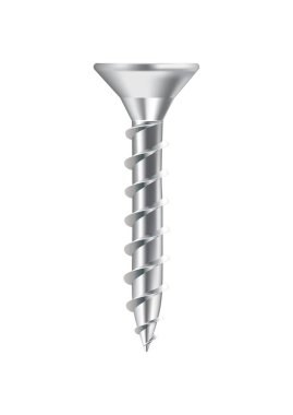 Metal screws bolts nails plates realistic composition with isolated top view image of iron hardware vector illustration