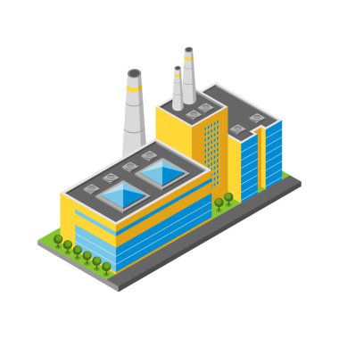 Toxic waste radioactivity biological hazard isometric composition with isolated image on blank background vector illustration