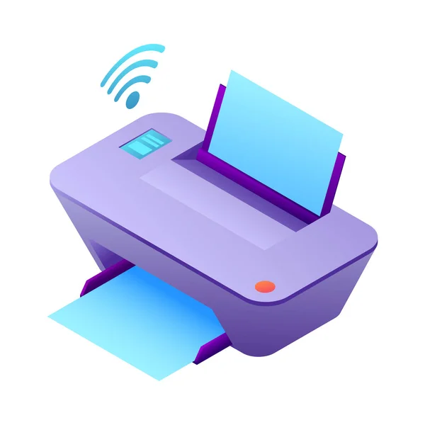 Iot Business Office Isometric Composition Neon Colored Glowing Icon Futuristic — 스톡 벡터