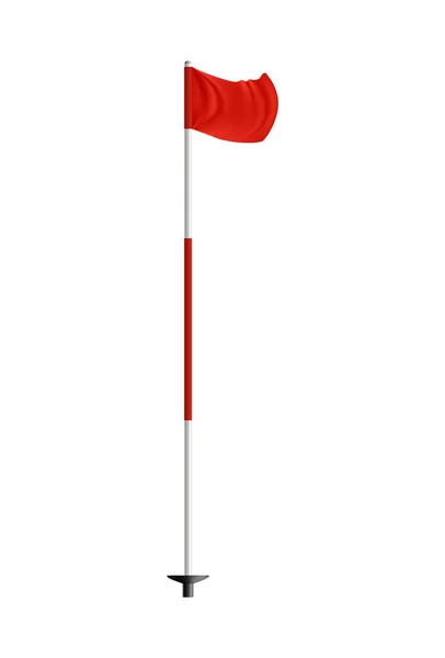Golf Composición Realista Con Pieza Aislada Equipo Deportivo Blanco Vector — Vector de stock