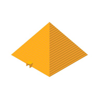 Ünlü tarihi yapı vektörü illüstrasyonunun izole edilmiş görüntüsüyle Dünya 'nın simgeleri izometrik bileşimi