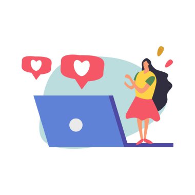 CRM müşteri ilişkileri düz kompozisyonu kavramsal müşteriler nişan ikonları ve insan vektör illüstrasyonu