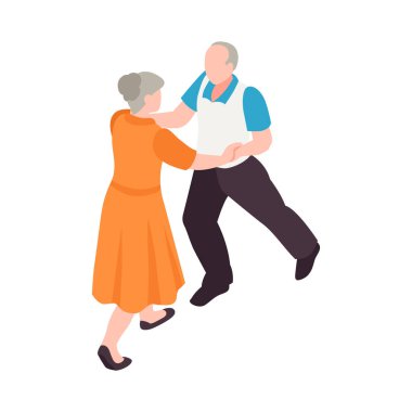 Aktif kıdemli insan bileşimi izole edilmiş insan karakteriyle aktivite vektörü illüstrasyonuna katılıyor