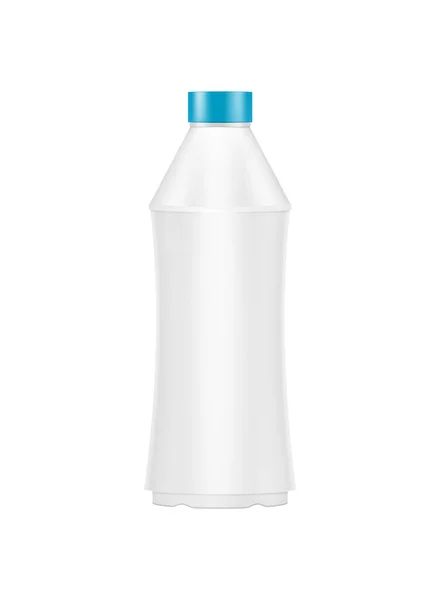 Garrafas Detergente Composição Transparente Com Imagem Realista Isolada Plástico Vazio — Vetor de Stock