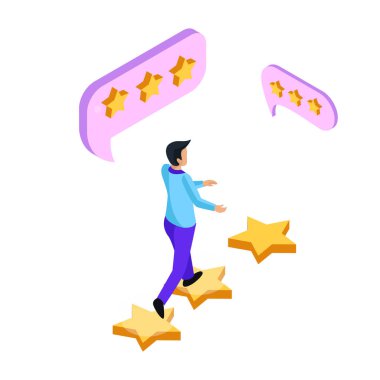 İnsan vektör illüstrasyonu ile sosyal ağ kavramsal ikonları ile CRM müşteri ilişkileri yönetimi izometrik bileşimi