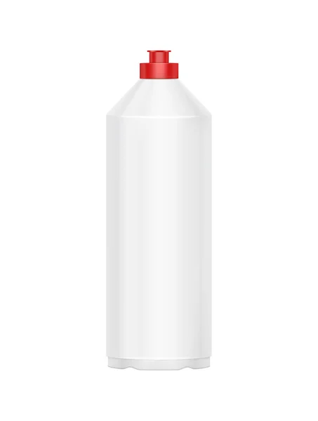 Bottiglie Detergenti Composizione Trasparente Con Immagine Realistica Isolata Vaso Plastica — Vettoriale Stock