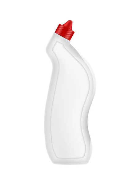 Detergent Flessen Transparante Samenstelling Met Geïsoleerde Realistische Afbeelding Van Lege — Stockvector