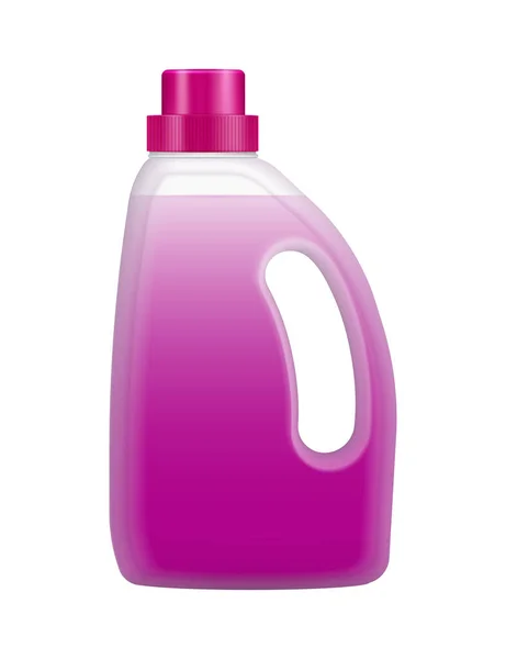Detergent Flessen Transparante Samenstelling Met Geïsoleerde Realistische Afbeelding Van Lege — Stockvector