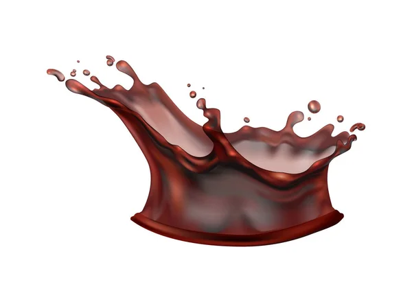 Coffee Splashes Realistic Composition Liquid Spray Coffee Bean Images Transparent — Διανυσματικό Αρχείο