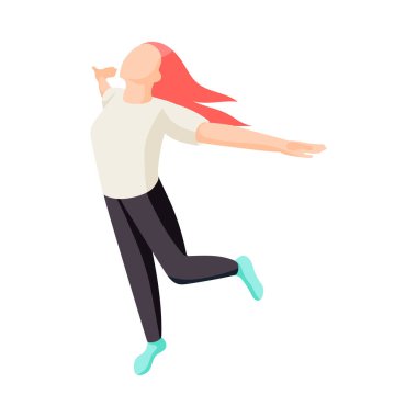 Boş arkaplan çizimi üzerinde meçhul insan karakterleri olan mutlu insanlar izometrik simgeler