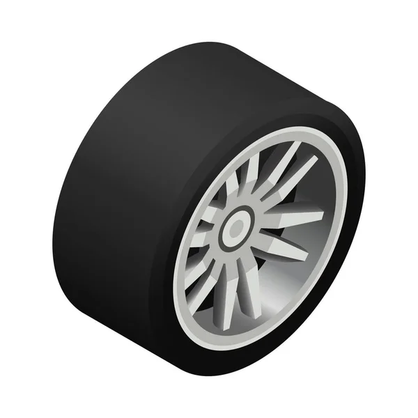 Car Tuning Isometric Composition Icons Detached Car Parts Blank Background — Διανυσματικό Αρχείο