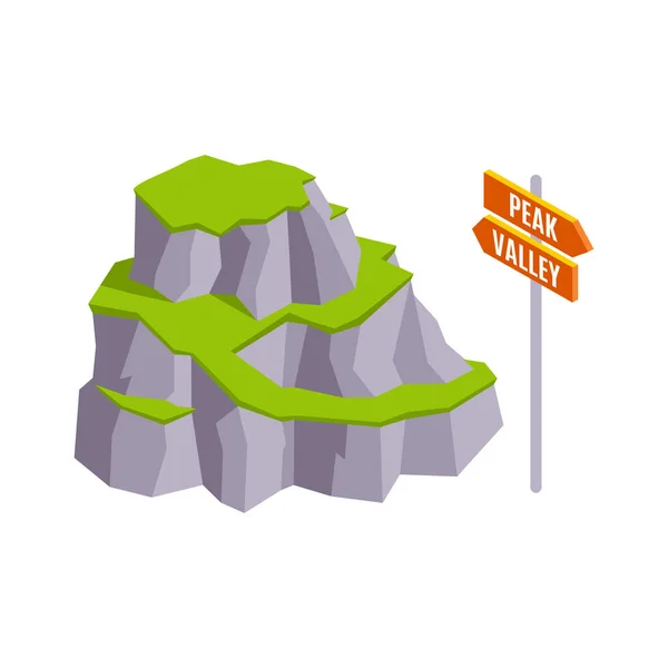 Hiking Isometric Icons Composition Isolated View Adventure Essentials Blank Background — 图库矢量图片