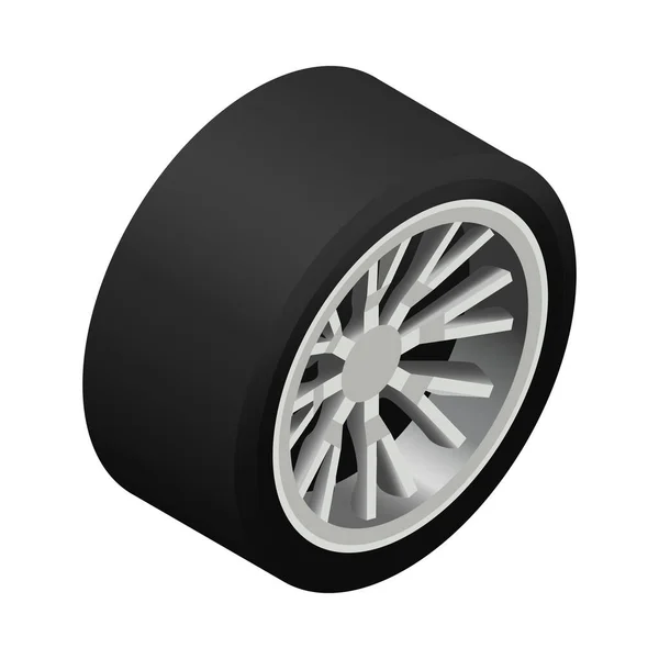 Car Tuning Isometric Composition Icons Detached Car Parts Blank Background — Διανυσματικό Αρχείο