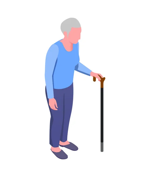 Idősek Otthona Izometrikus Összetétele Betegek Idősek Tevékenységének Megfigyelésével Vektor Illusztráció — Stock Vector