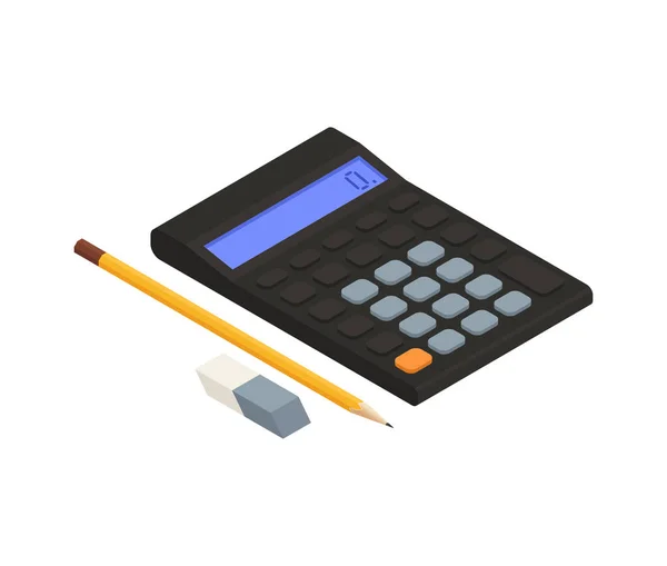 Accounting Isometric Composition Isolated Financial Concept Icons Blank Background Vector — Archivo Imágenes Vectoriales