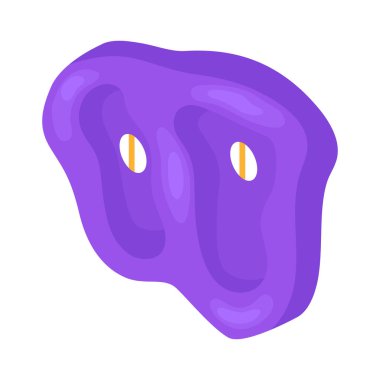 Duvara tırmanmak için Isometric şekilli mor tutuş 3d vektör çizimi