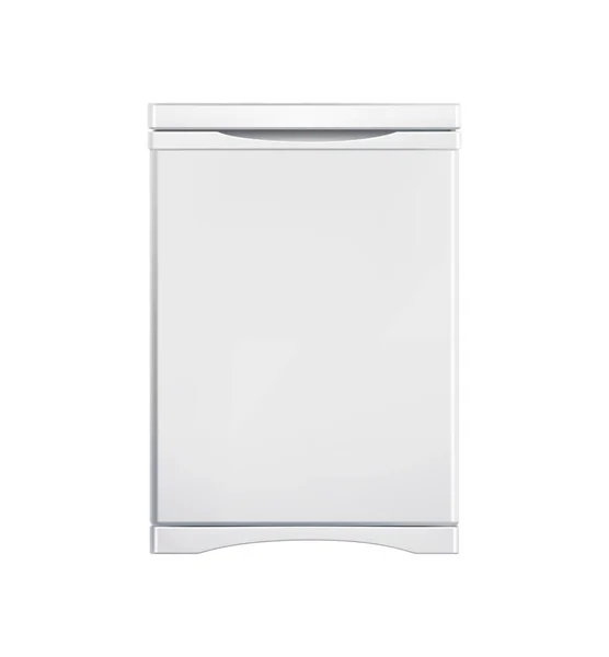 Blanco Refrigerador Una Puerta Realista Vector Ilustración — Archivo Imágenes Vectoriales