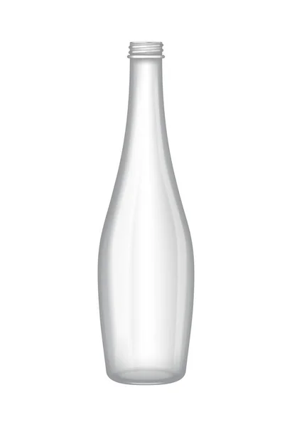 Leere Glasflasche Auf Weißem Hintergrund Realistische Vektor Illustration — Stockvektor