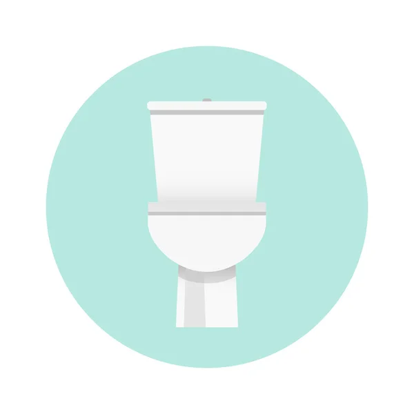 Düz Tuvalet Yuvarlak Renk Vektör Illüstrasyonu — Stok Vektör