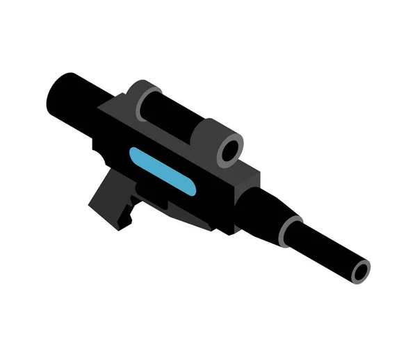 Isometrische Pistole Für Laser Tag Spiel Symbol Vektorillustration — Stockvektor