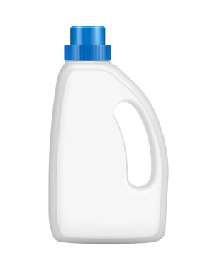 Sıvı çamaşır deterjanı çizimi için gerçekçi plastik şişe