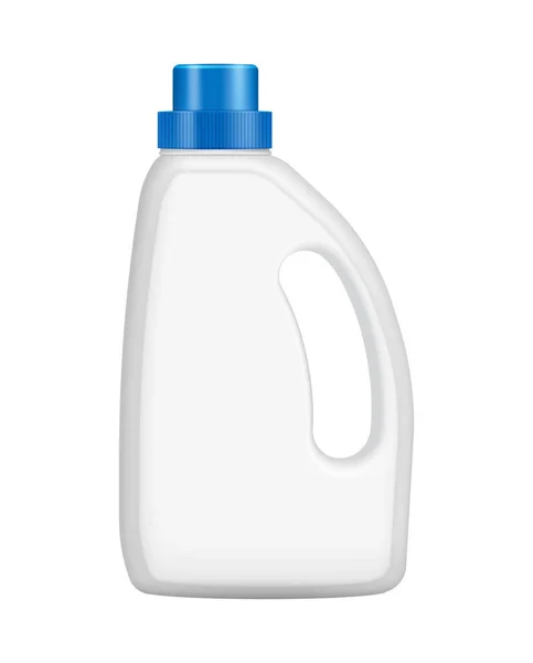 Realistyczna Plastikowa Butelka Ilustracji Wektora Płynnego Detergentu Piorącego — Wektor stockowy
