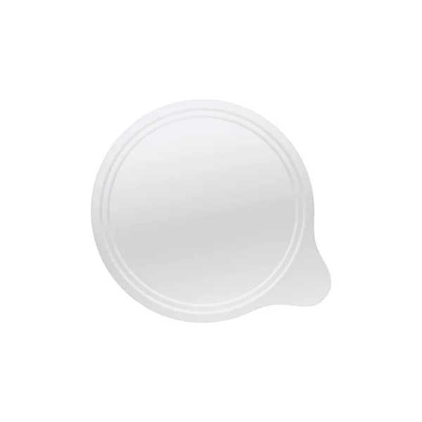 Realistische Blanco Witte Yoghurt Pot Top View Mockup Vector Illustratie — Stockvector
