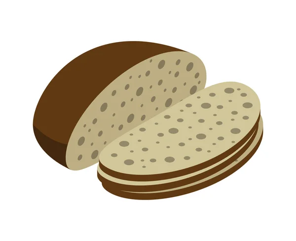 Ізометричний Нарізаний Хліб Цільного Або Житнього Хліба Векторні Ілюстрації — стоковий вектор
